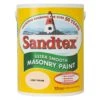 Sandtex Smooth Masonry Paint, 5L, Light Cream -Sandtex Store 124085 l