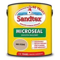 Sandtex® Ultra Smooth Masonry Paint Mid Stone - 2.5L 19 Sandtex® Ultra Smooth Masonry Paint Mid Stone - 2.5L -Sandtex Store 12806232 1784870278619308