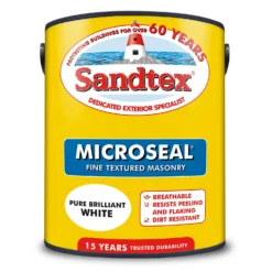 Sandtex® Textured Masonry Paint Pure Brilliant White - 5L -Sandtex Store 12807345 1174871506146144