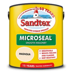 Sandtex® Ultra Smooth Masonry Paint Magnolia - 2.5L -Sandtex Store 12809045 1494871046824139