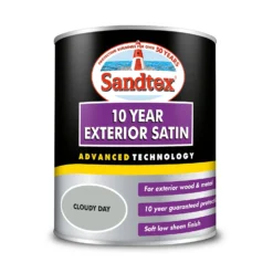 Sandtex® Exterior 10 Year Satin Paint Cloudy Day - 750ml 16 Sandtex® Exterior 10 Year Satin Paint Cloudy Day - 750ml -Sandtex Store 12809732 7994871506809918