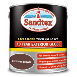Sandtex® Exterior 10 Year Gloss Paint Chestnut Brown - 2.5L 16 Sandtex® Exterior 10 Year Gloss Paint Chestnut Brown - 2.5L -Sandtex Store 12809793 1794871561383194