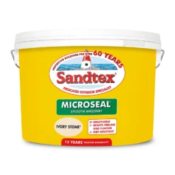 Sandtex® Ultra Smooth Masonry Paint Ivory Stone - 10L -Sandtex Store 12810262 1984958586382494