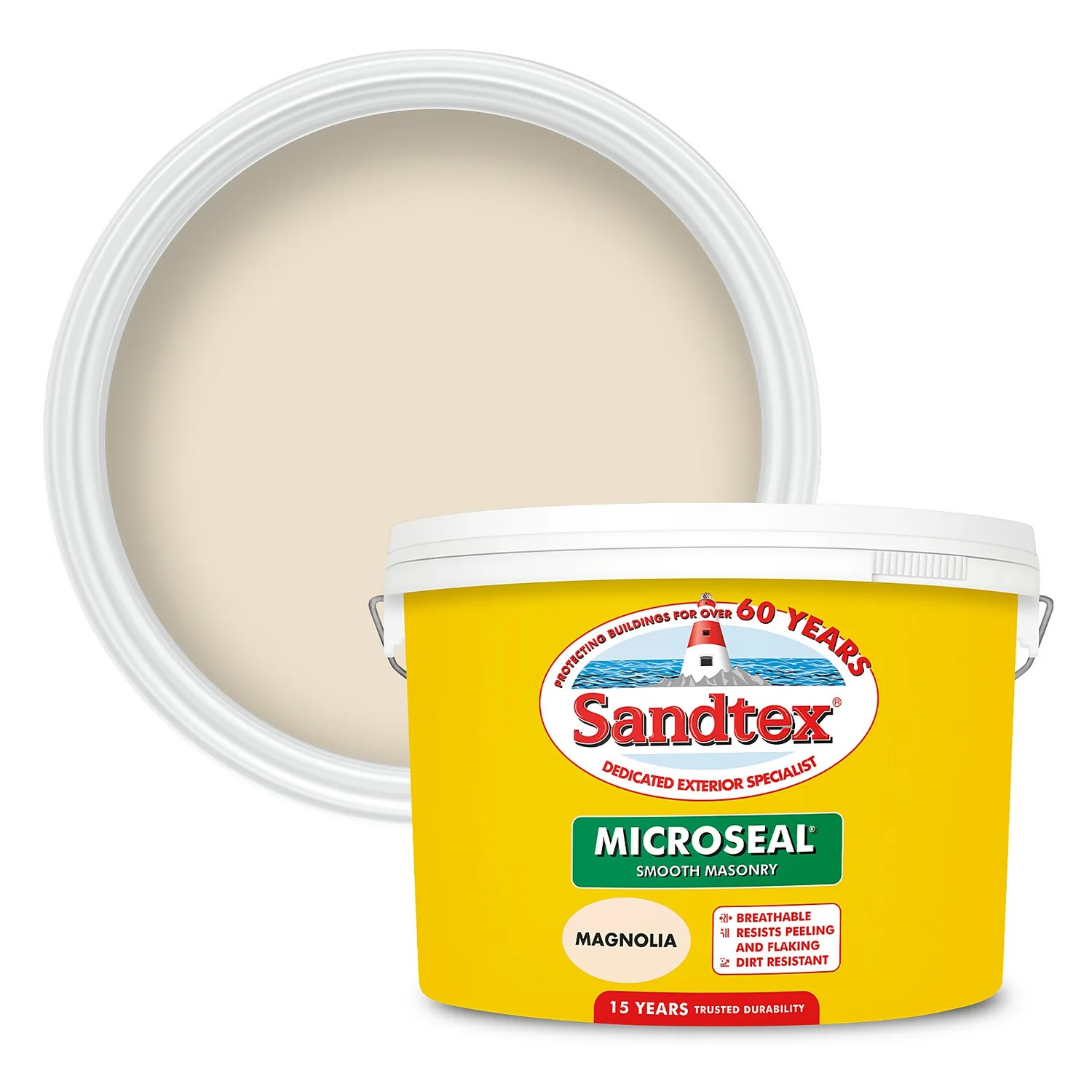 Sandtex® Ultra Smooth Masonry Paint Magnolia - 10L 3 Sandtex® Ultra Smooth Masonry Paint Magnolia - 10L