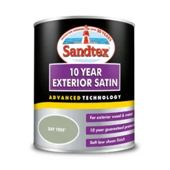 Sandtex® Exterior 10 Year Satin Paint Bay Tree - 750ml -Sandtex Store 12811152 2034871314425765