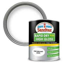 Sandtex® Rapid Dry Gloss Paint Pure Brilliant White - 750ml