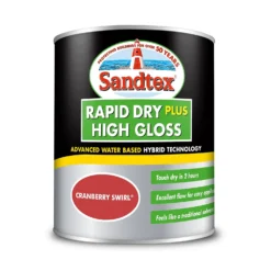 Sandtex® Rapid Dry Gloss Paint Cranberry Swirl - 750ml -Sandtex Store 12813371 2384951367166861