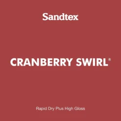 Sandtex® Rapid Dry Gloss Paint Cranberry Swirl - 750ml -Sandtex Store 12813371 9554951367270292