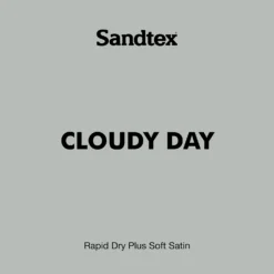 Sandtex® Rapid Dry Satin Paint Cloudy Day - 750ml -Sandtex Store 12813512 6474951367700258