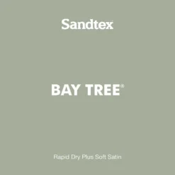 Sandtex® Rapid Dry Satin Paint Bay Tree - 750ml -Sandtex Store 12813517 2034951367201544