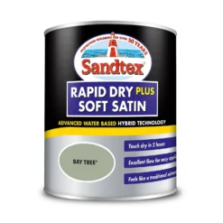 Sandtex® Rapid Dry Satin Paint Bay Tree - 750ml -Sandtex Store 12813517 3604951367091741