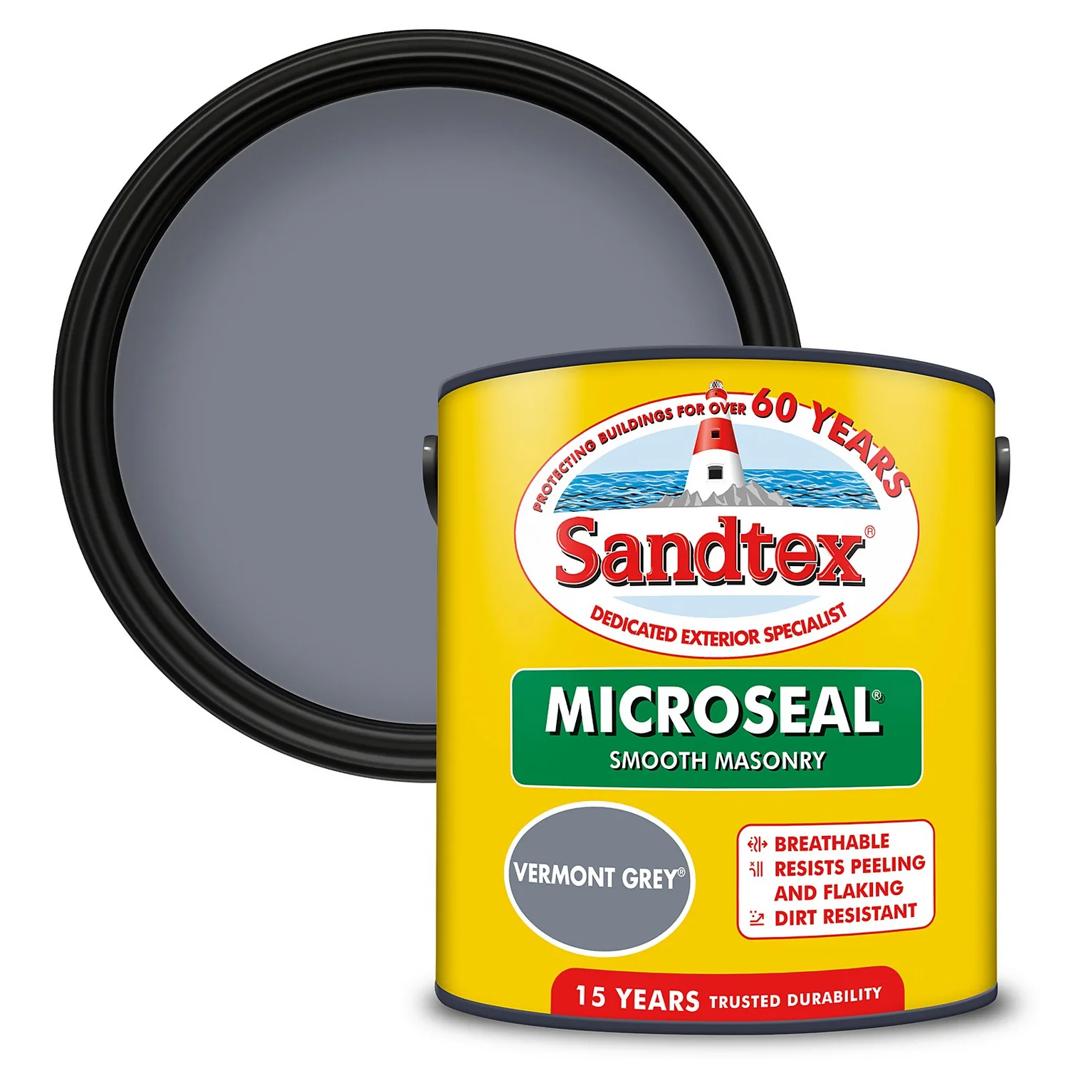 Sandtex® Ultra Smooth Masonry Paint Vermont Grey - 2.5L 3 Sandtex® Ultra Smooth Masonry Paint Vermont Grey - 2.5L