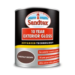 Sandtex® Exterior 10 Year Gloss Paint Chestnut Brown - 750ml -Sandtex Store 12838516 2004872088002342