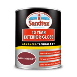 Sandtex® Exterior 10 Year Gloss Paint Classic Burgundy - 750ml 16 Sandtex® Exterior 10 Year Gloss Paint Classic Burgundy - 750ml -Sandtex Store 12839086 1294872088340508