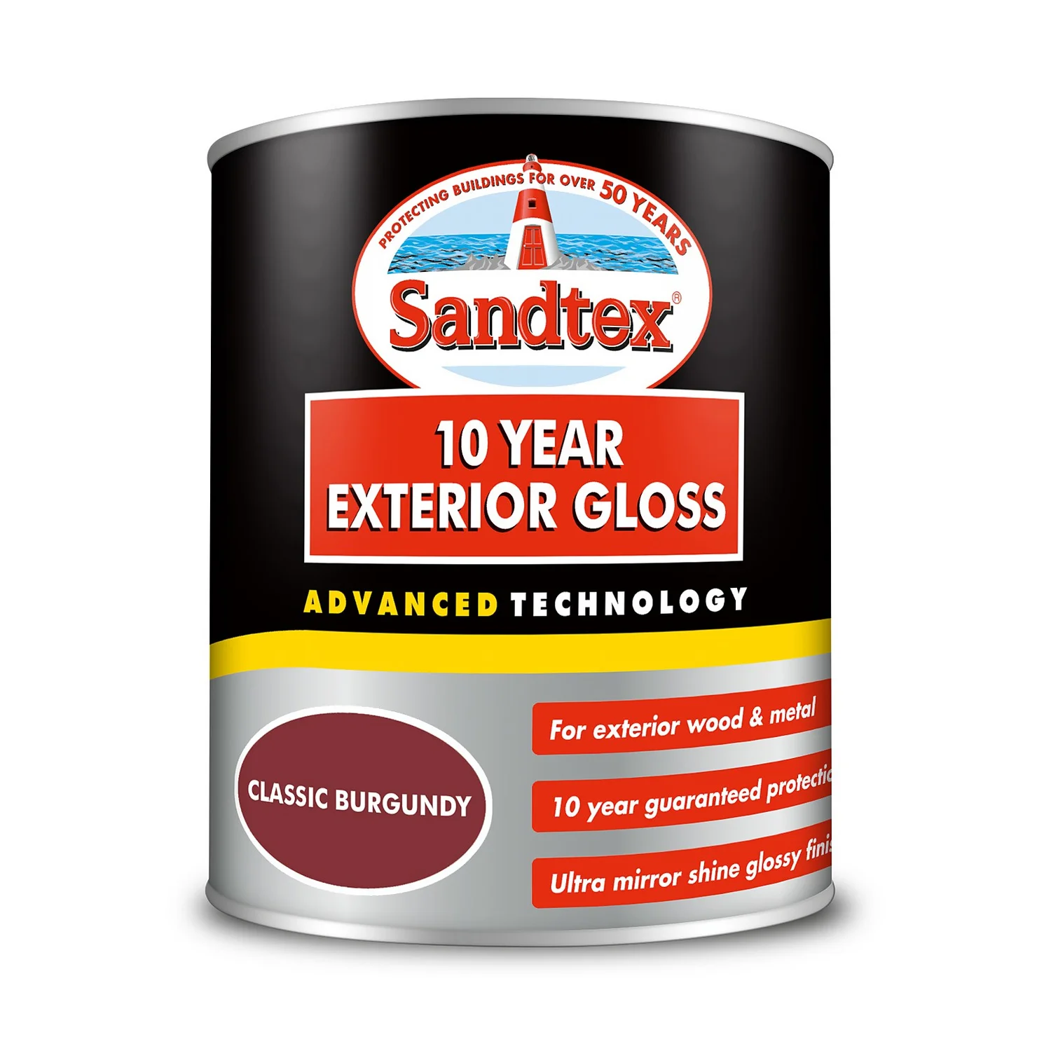 Sandtex® Exterior 10 Year Gloss Paint Classic Burgundy - 750ml 9 Sandtex® Exterior 10 Year Gloss Paint Classic Burgundy - 750ml - Image 7