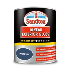 Sandtex® Exterior 10 Year Gloss Paint Oxford Blue - 750ml 16 Sandtex® Exterior 10 Year Gloss Paint Oxford Blue - 750ml -Sandtex Store 12839227 1004872088337283