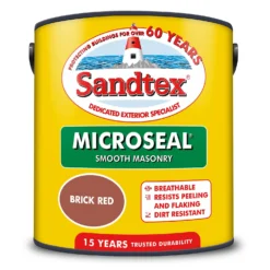 Sandtex® Ultra Smooth Masonry Paint Brick Red - 2.5L -Sandtex Store 12841204 1364872084206688