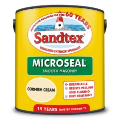 Sandtex® Ultra Smooth Masonry Paint Cornish Cream - 2.5L 19 Sandtex® Ultra Smooth Masonry Paint Cornish Cream - 2.5L -Sandtex Store 12841413 1084872084481542