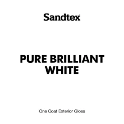Sandtex® Exterior One Coat Gloss Paint Pure Brilliant White - 2.5L -Sandtex Store 12841836 8864872086711817