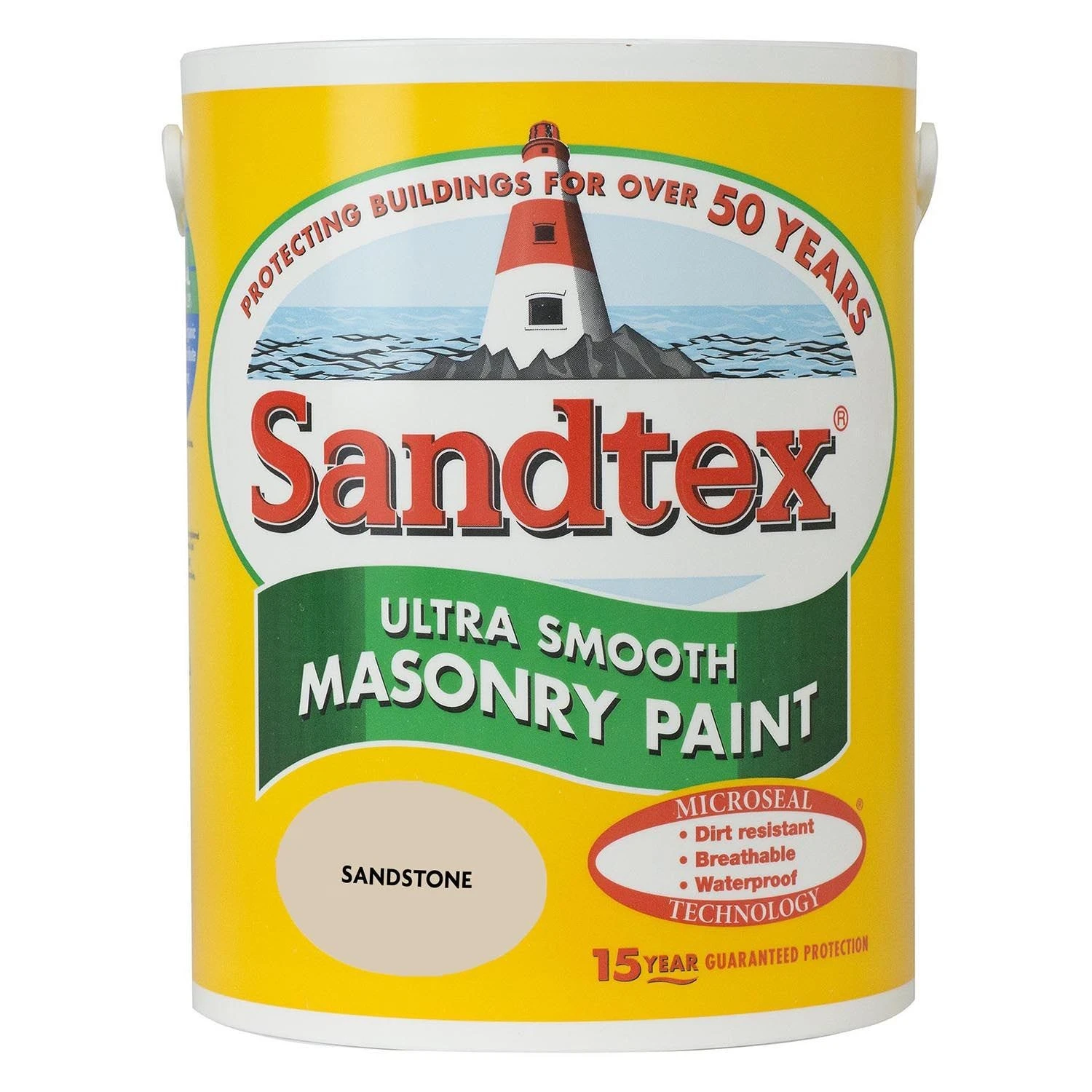 Sandtex Smooth Masonry Paint, 5L, Sandstone 3 Sandtex Smooth Masonry Paint, 5L, Sandstone