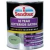 Sandtex 10 Year Exterior Satin Metal Paint, Wood Paint Green 0.75L -Sandtex Store Sandtex 10 Year Exterior Satin Metal Paint Wood Paint Green 0.75L