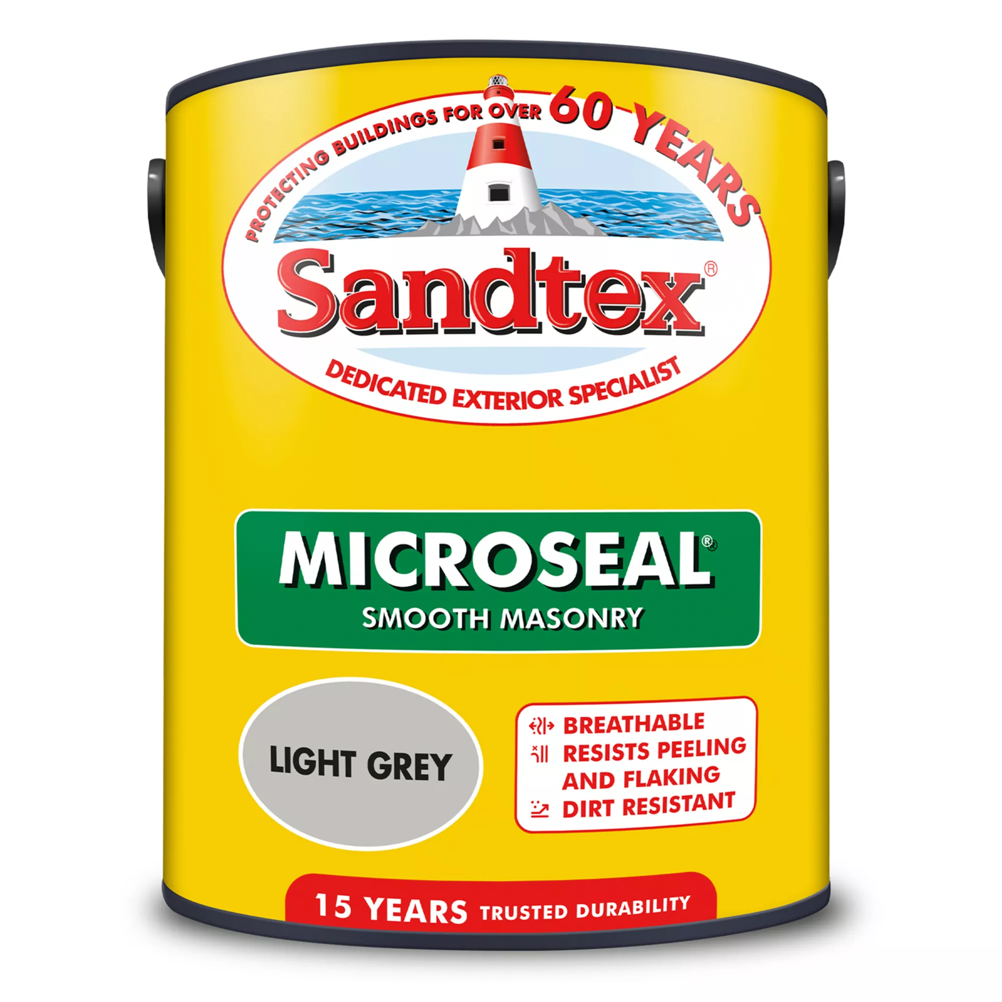Sandtex Light Grey Matt Masonry Paint, 5L Tub 4 Sandtex Light Grey Matt Masonry Paint, 5L Tub - Image 2