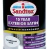 Sandtex Pure Brilliant White Satinwood Exterior Metal & Wood Paint, 750ml