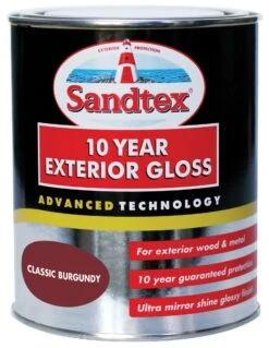 Sandtex Red Gloss Exterior Metal & Wood Paint, 750ml