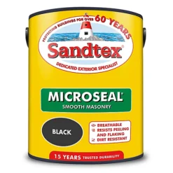 Sandtex Store -Sandtex Store sandtex ultra smooth black masonry paint 5l5010131461231 02c bq