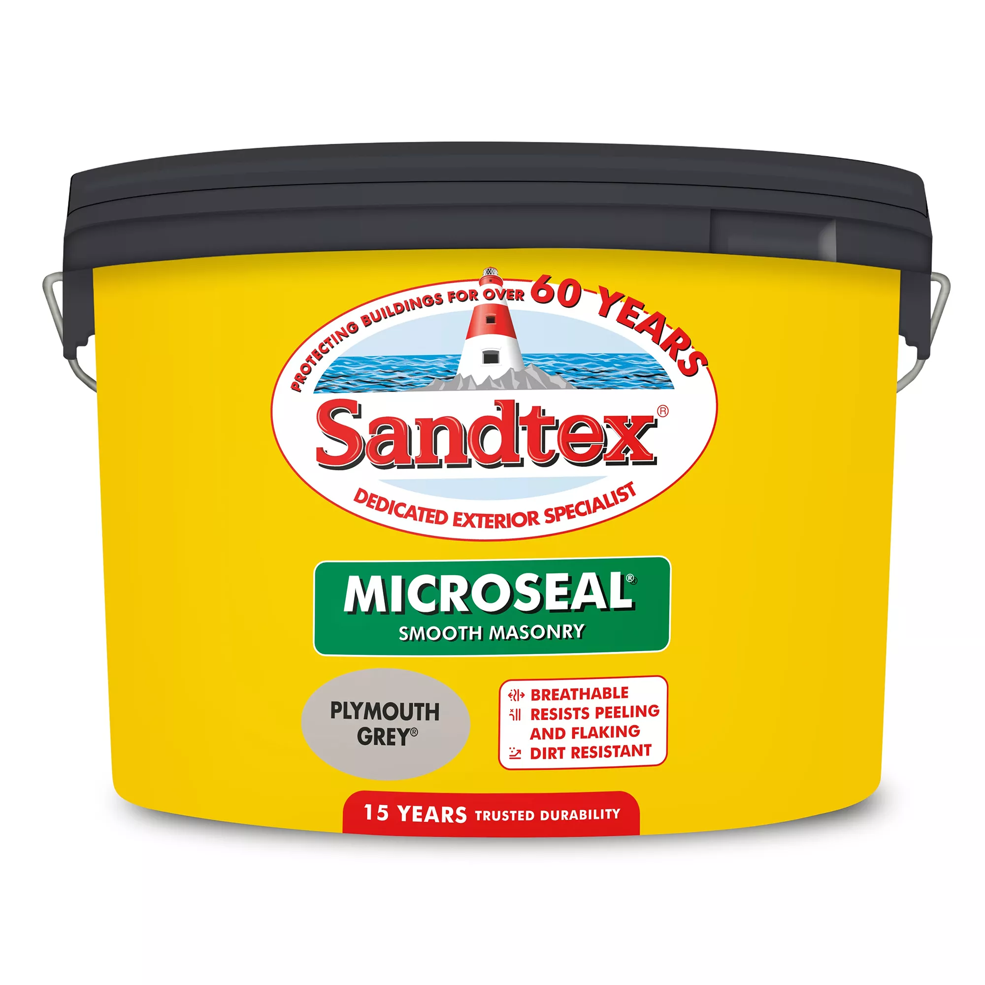 Sandtex Ultra Smooth Plymouth Grey Masonry Paint, 10L 4 Sandtex Ultra Smooth Plymouth Grey Masonry Paint, 10L - Image 2